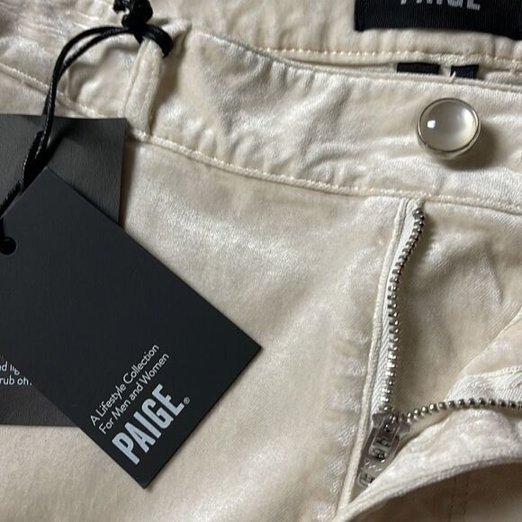 Paige Jeans soft VELVET Flare Bell Bottom Paige Size 30 Wide Leg Mom Jean NWT - Picture 6 of 8